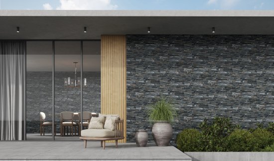 Глазурованный керамогранит Concor Slate Black 30x60 см 1.08 м² матовый цвет тёмно-серый камень