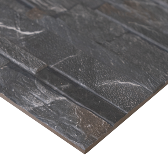 Глазурованный керамогранит Concor Slate Black 30x60 см 1.08 м² матовый цвет тёмно-серый камень