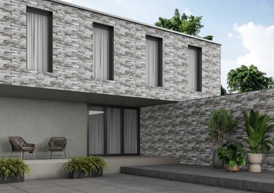 Глазурованный керамогранит Concor Slate Grey 30x60 см 1.08 м² матовый цвет серый камень