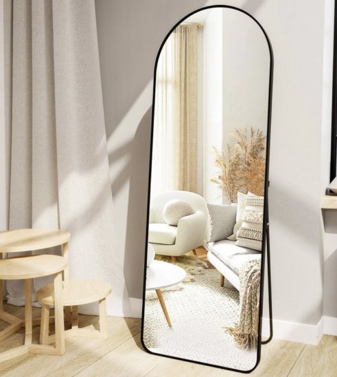 Зеркало декоративное A+T Home Decor арочное 50x160 см металл цвет черный