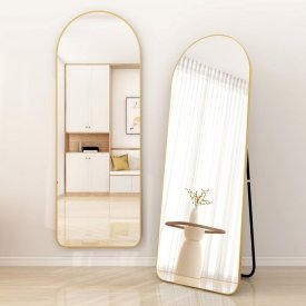 Зеркало декоративное A+T Home Decor арочное 50x160 см металл цвет золотистый