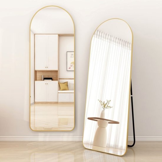 Зеркало декоративное A+T Home Decor арочное 50x160 см металл цвет золотистый