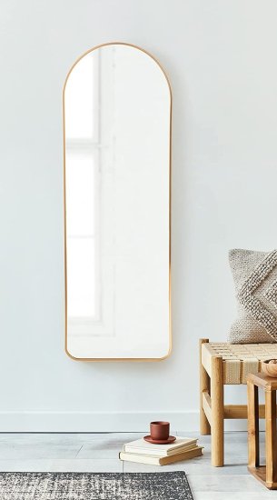 Зеркало декоративное A+T Home Decor арочное 50x160 см металл цвет золотистый