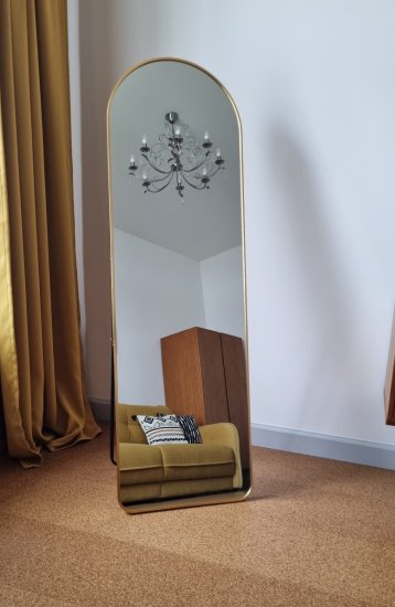 Зеркало декоративное A+T Home Decor арочное 50x160 см металл цвет золотистый