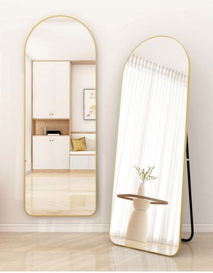 Зеркало декоративное A+T Home Decor арочное 50x160 см металл цвет золотистый