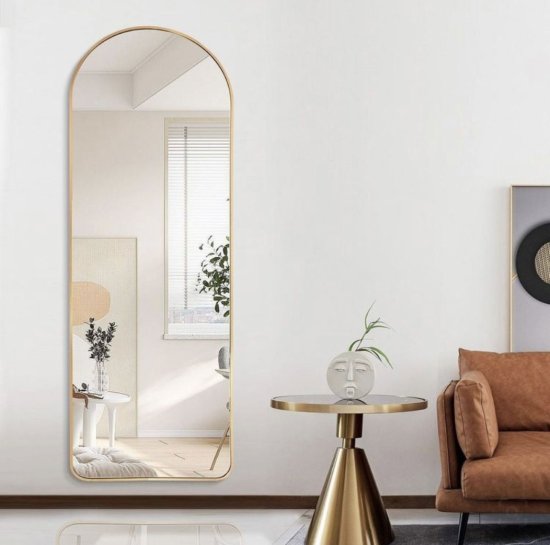 Зеркало декоративное A+T Home Decor арочное 50x160 см металл цвет золотистый