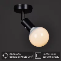 Настенный светильник Ключник Реал цвет черный