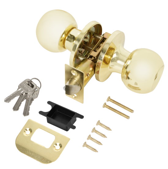 Ручка-кноб ключ/фиксатор цвет золото