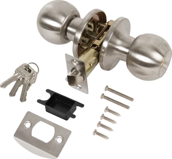 Ручка-кноб ключ/фиксатор цвет никель