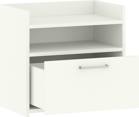 Тумба прикроватная 49.8x48.4x33.3 см ЛДСП цвет белый лед