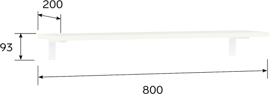 Полка настенная 80x20 см ЛДСП цвет белый лед 2 шт
