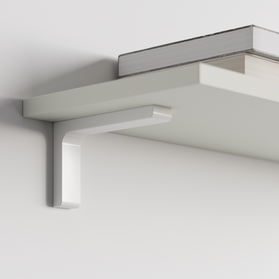 Полка настенная 80x20 см ЛДСП цвет белый лед 2 шт