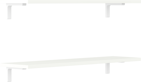Полка настенная 80x20 см ЛДСП цвет белый лед 2 шт