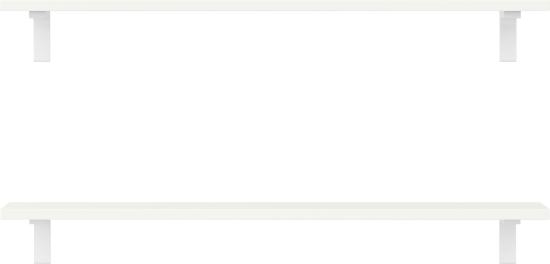 Полка настенная 80x20 см ЛДСП цвет белый лед 2 шт