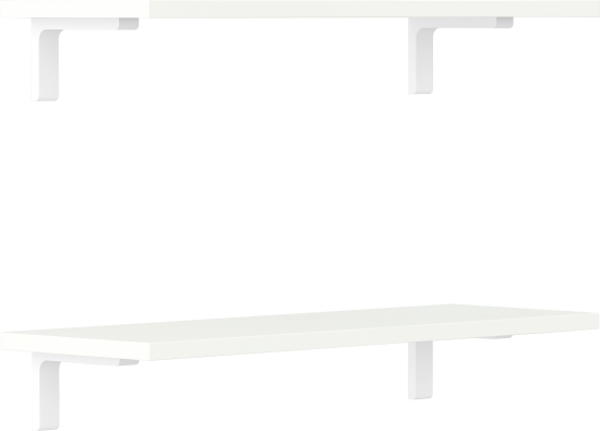 Полка настенная 60x20 см ЛДСП цвет белый лед 2 шт