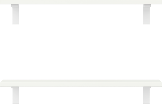 Полка настенная 60x20 см ЛДСП цвет белый лед 2 шт