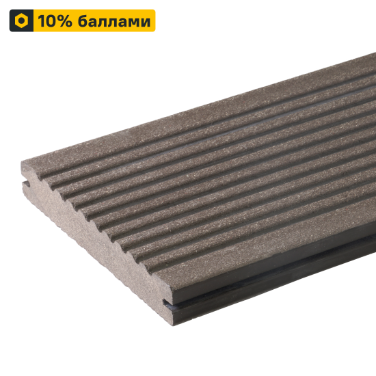 Террасная доска ДПК Terradeck коричневый 3000x150x21 мм структура дерева/вельвет 0.45 м²