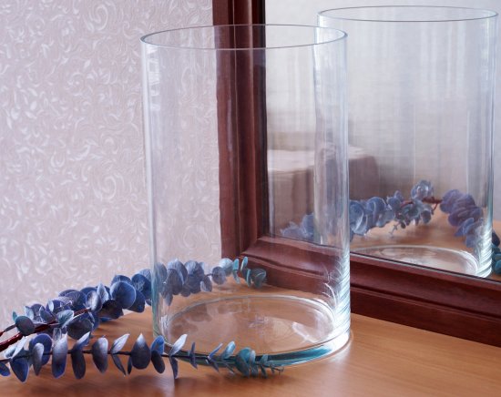 Ваза Evis Трубка стекло прозрачная 30 см