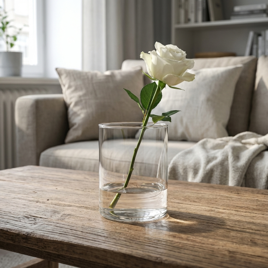 Ваза Evis Трубка стекло прозрачная 30 см