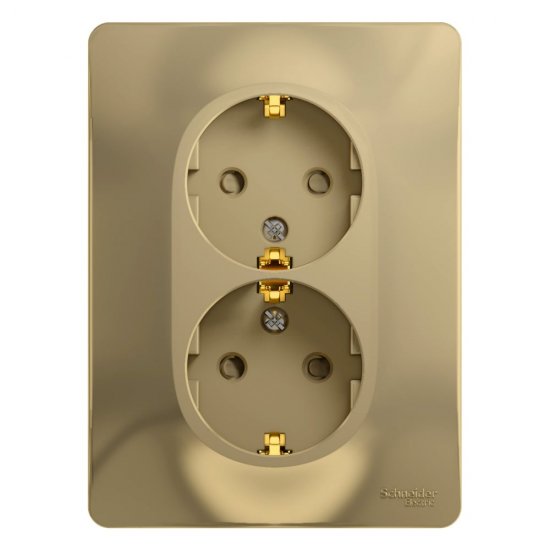 Двухместная розетка Systeme Electric GLOSSA