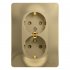Двухместная розетка Systeme Electric GLOSSA