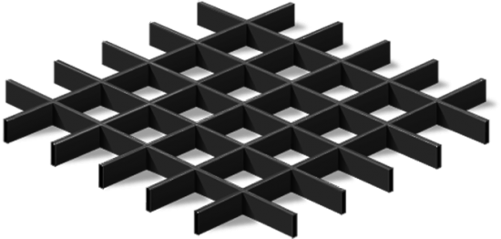 Комплект грильято 100x100x40 мм 2.4 м черный
