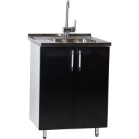 Тумба SANTREK 60*50 (2 дверцы) черный металлик фасад МДФ