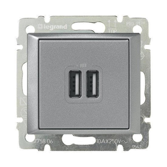Двойная розетка usb Legrand VLN