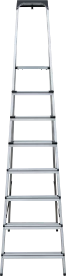 Стремянка алюминиевая Standers 8 ступеней, максимальная нагрузка 150 кг