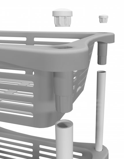 Стеллаж для ванной Berossi Relax 40.14x30.14x67.95 см цвет дымчато-серый