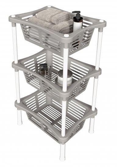 Стеллаж для ванной Berossi Relax 40.14x30.14x67.95 см цвет дымчато-серый