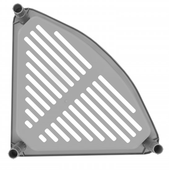 Стеллаж для ванной угловой Berossi Relax 39.63x27.5x68.7 см цвет дымчато-серый