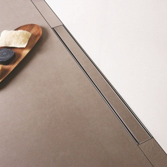 Лоток душевой Berges Wasserhaus Keramik с гидрозатвором 700х61 d50 мм решетка из нержавеющей стали (090118)