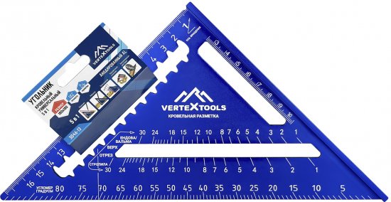 Угольник кровельный универсальный 5в1 Vertextools 3046-13, 180 мм