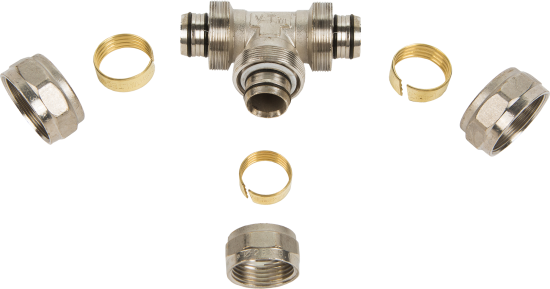 Тройник переходной Valtec 32x20x32 мм латунь VTM.331