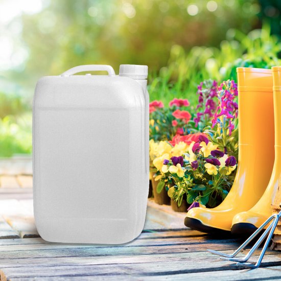 Канистра для жидкостей 10 л полиэтиленовая штабелируемая белая