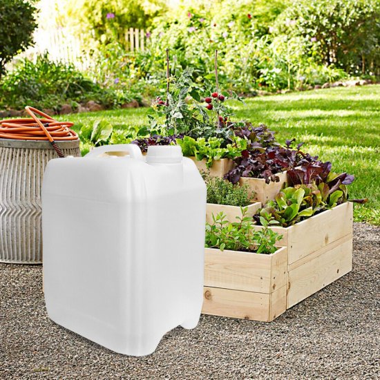 Канистра для жидкостей 20 л полиэтиленовая штабелируемая белая