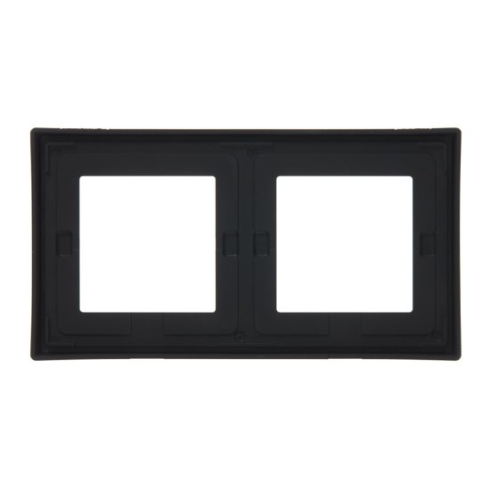 Рамка Systeme Electric ArtGallery двухместная карбон (GAL441002)