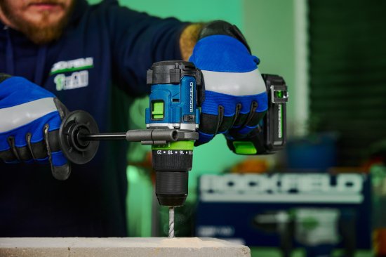 Дрель-шуруповерт аккумуляторная ударная бесщеточная Rockfield RF2094BK, 20 В Li-ion 4 Ач