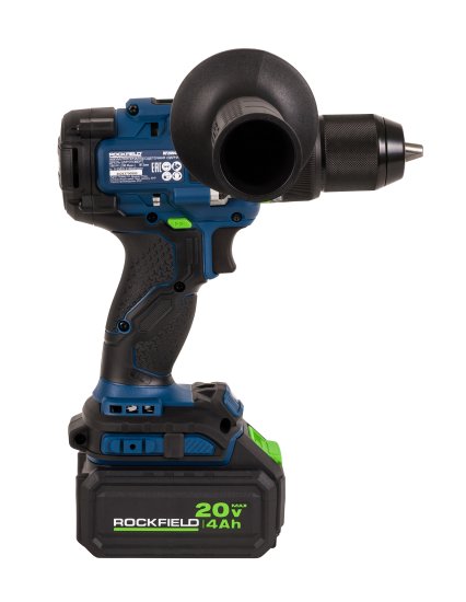 Дрель-шуруповерт аккумуляторная ударная бесщеточная Rockfield RF2094BK, 20 В Li-ion 4 Ач
