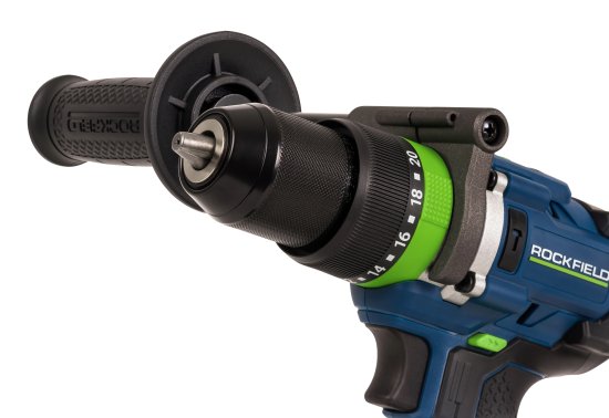 Дрель-шуруповерт аккумуляторная ударная бесщеточная Rockfield RF2094BK, 20 В Li-ion 4 Ач