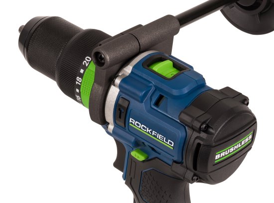 Дрель-шуруповерт аккумуляторная ударная бесщеточная Rockfield RF2094BK, 20 В Li-ion 4 Ач