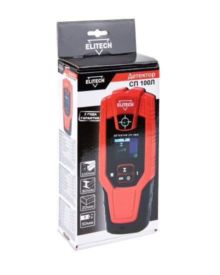 Детектор скрытой проводки и металла Elitech СП100Л