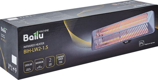 Обогреватель инфракрасный электрический Ballu BIH-LW2-1.5 1500 Вт