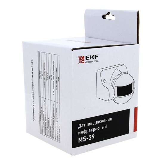Датчик движения EKF PROxima MS-39 IP44 230 В 180 градусов до 12 м (dd-ms-39)