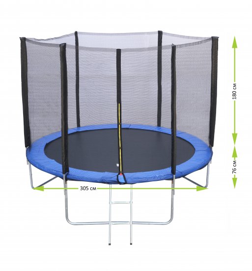 Батут с защитной сеткой ø305 см до 150 кг