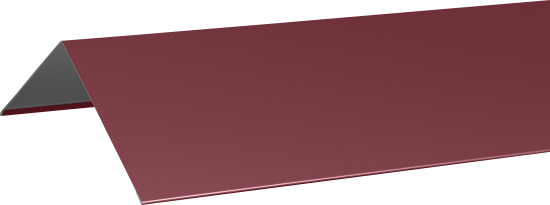 Конек плоский 146x146 мм 2 м 0.4 мм цвет RAL 3005 красный