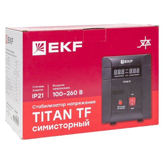 Стабилизатор напряжения EKF PROxima Titan -TF однофазный 220 В 0,5 кВт напольный