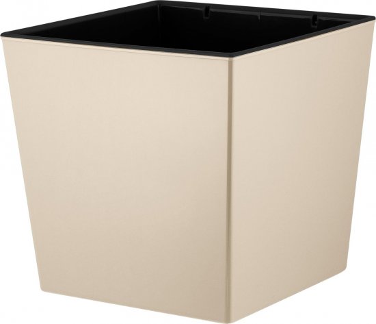 Горшок цветочный Ingreen Cube 18.4x17.7x17.7 см v4.2 л пластик бежевый