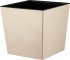 Горшок цветочный Ingreen Cube 18.4x17.7x17.7 см v4.2 л пластик бежевый